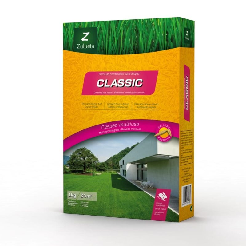 mezclas semillas cesped classic caja 1 kg zulueta