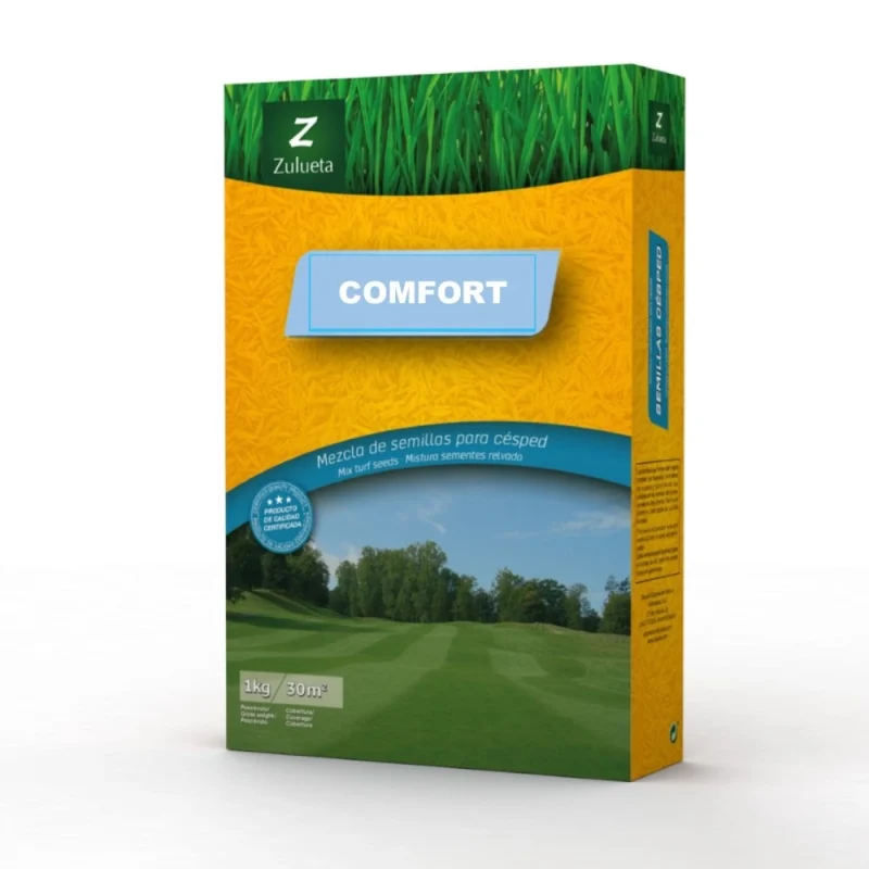 mezclas semillas cesped comfort caja 1 kg zulueta