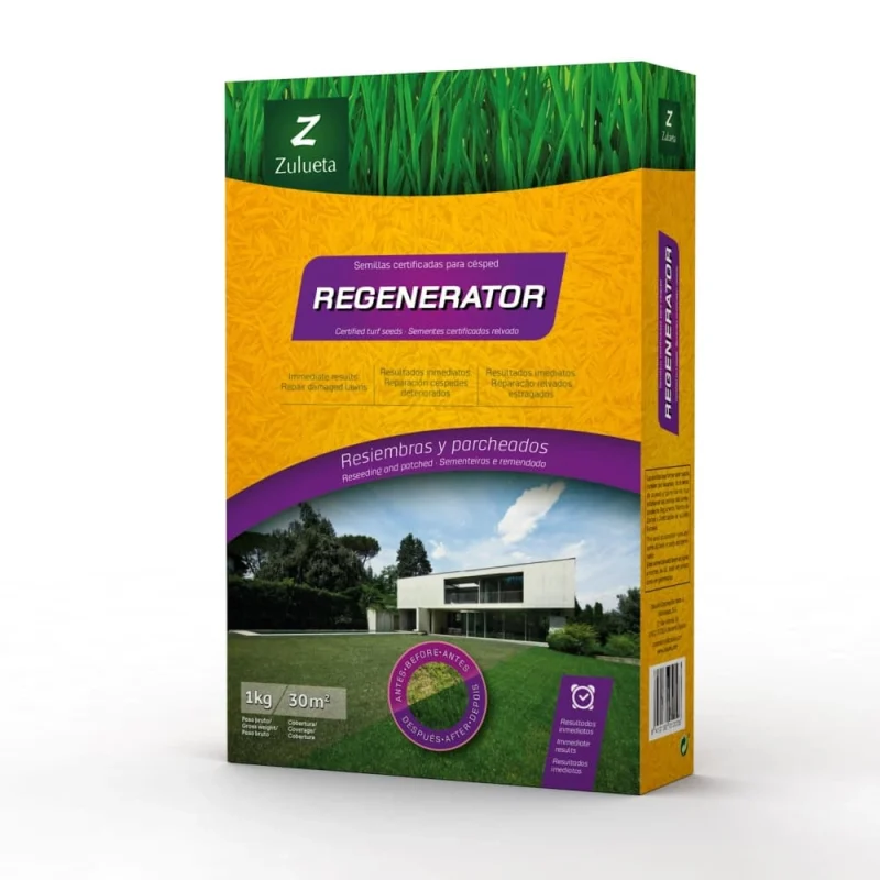 mezclas semillas cesped regenerator caja 1 kg zulueta